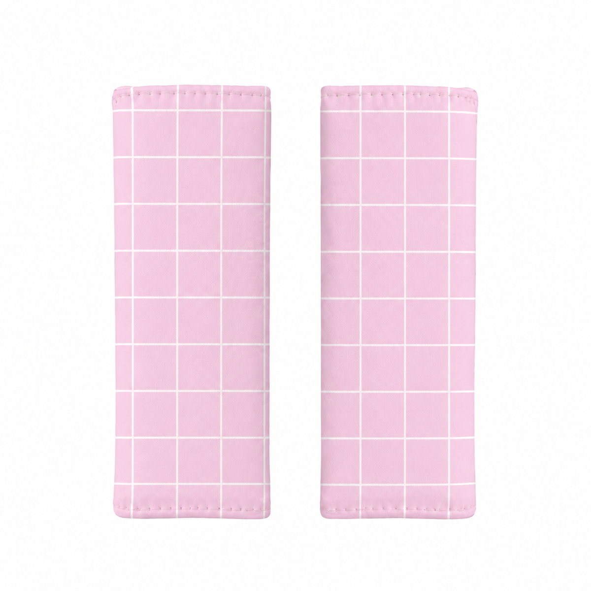 Protetor de Cinto de Segurança Dupla Face Grid Rosa Verso Rosa
