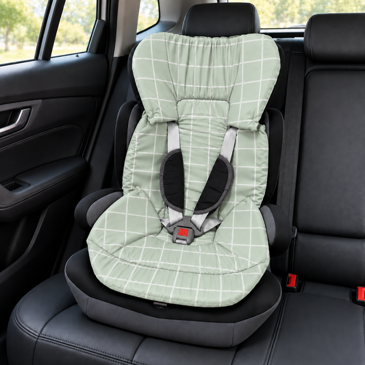 Capa Colchonete para Cadeira de Carro Dupla Face Grid Verde