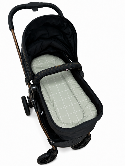 Ninho Casulinho Premium para Carrinho Moisés Universal Grid Verde