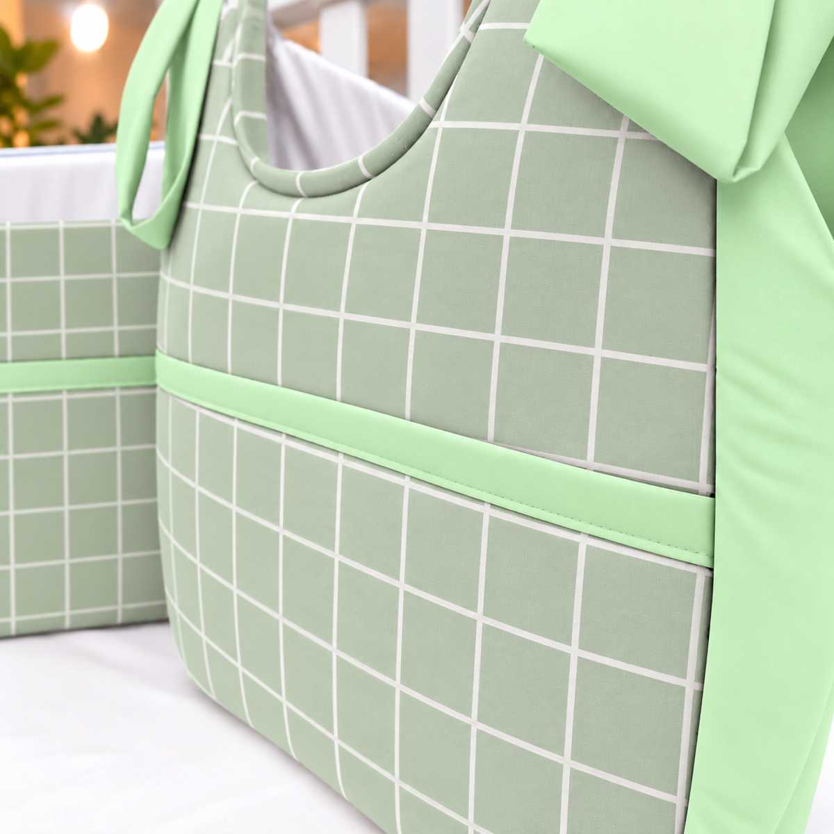 Porta Fraldas ou Porta Treco de Varal Grid Verde