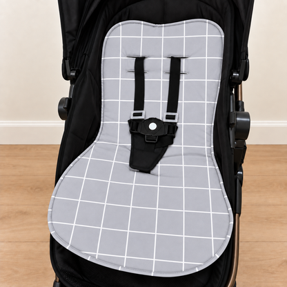 Capa para Carrinho de Bebê Universal Grid Cinza