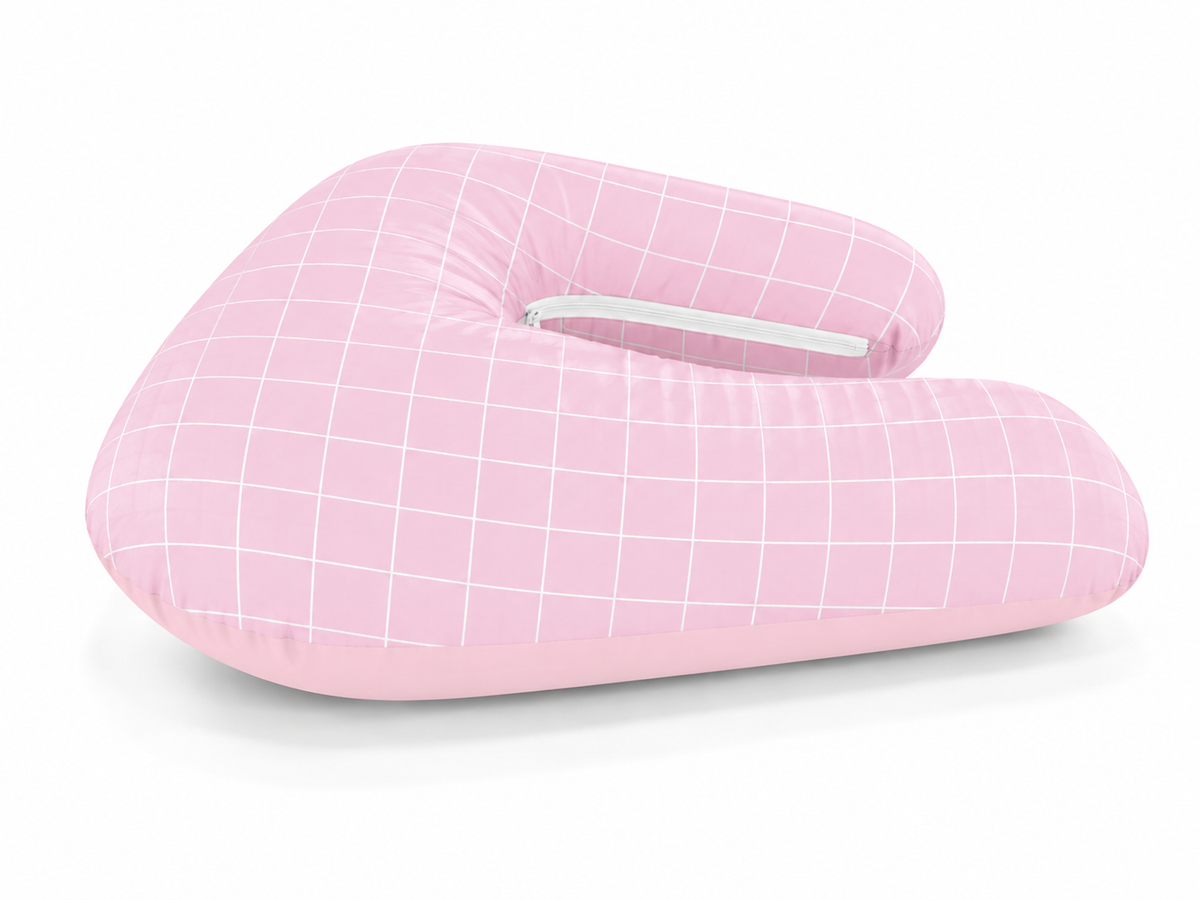 Almofada de Amamentação Premium Grid Rosa
