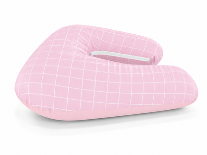 Almofada de Amamentação Premium Grid Rosa