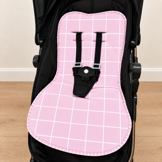Capa para Carrinho de Bebê Universal Grid Rosa
