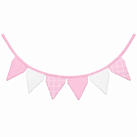 Bandeirinhas Decorativas 1,50m Grid Rosa