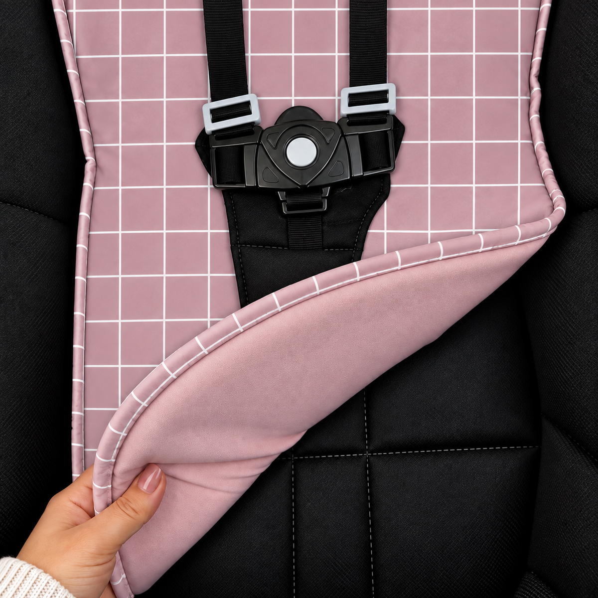 Capa para Carrinho de Bebê Universal Grid Rose