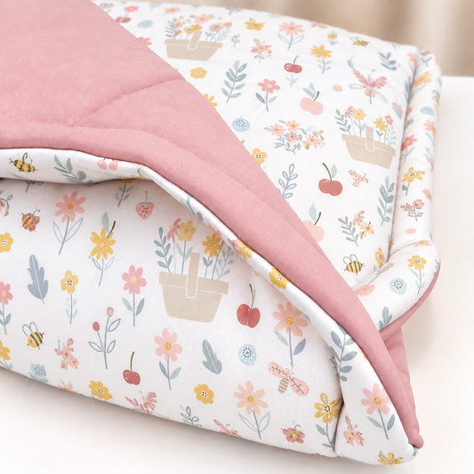 Edredom Estampado Dupla Face para Berço Americano Jardim