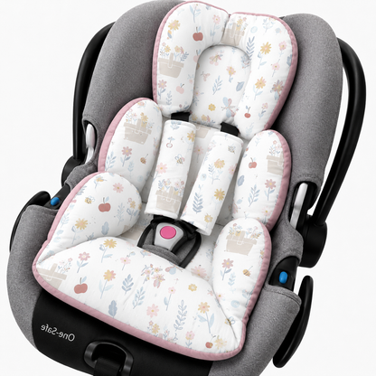 Kit Colchonetes 3 Peças para Carrinho & Bebê Conforto + Protetores de Cinto Jardim