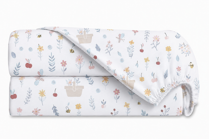 Lençol Estampado para Berço 100% Algodão Jardim