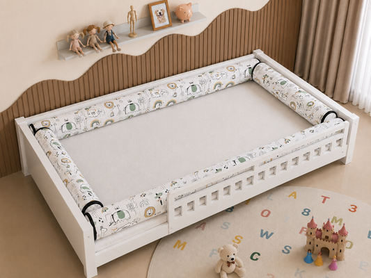 Kit Rolinhos 4 Peças para Cama Casal Leão
