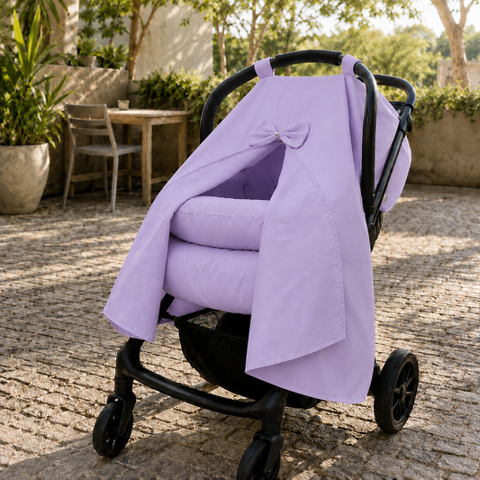 Capota para Bebê Conforto Tenda Dupla Face Lilás