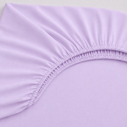 Lençol Estampado para Mini Berço 100% Algodão Lilás