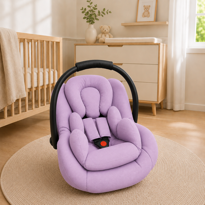 Kit para Bebê Conforto 3 Peças Dupla Face Lilás