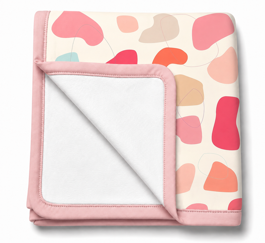 Manta Flanelada Soft Premium Dupla 90 x 70 cm Manchitas Menina c/ Rosê