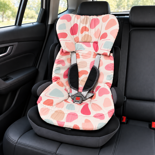 Capa Colchonete para Cadeira de Carro Dupla Face Manchitas Menina