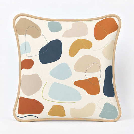 Almofada Decorativa 30cm x 30cm Manchitas Menino c/ Bege