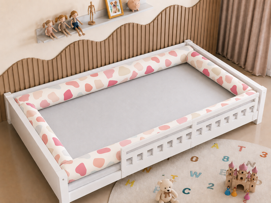 Kit Rolinhos 4 Peças para Cama Casal Manchitas Menina