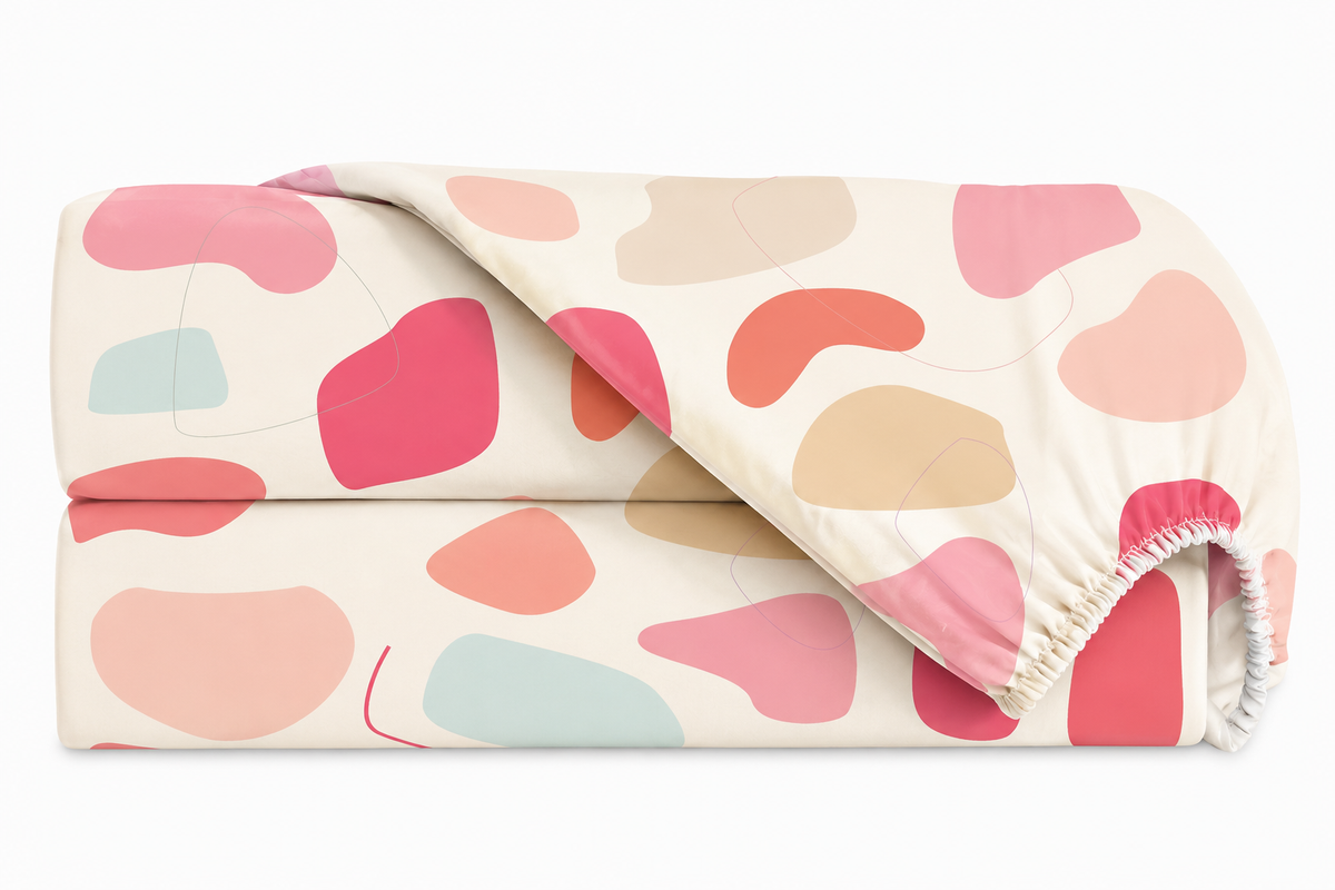 Lençol Estampado para Berço 100% Algodão Manchitas Menina