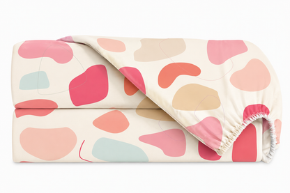 Lençol Estampado para Berço 100% Algodão Manchitas Menina