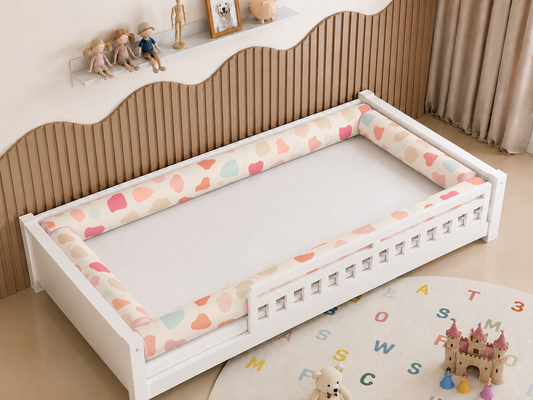 Kit Rolinhos 4 Peças para Cama Solteiro Manchitas Menina
