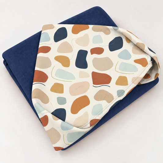 Toalha de Banho com Capuz Forrada Plush Atoalhado Premium 1M x 70cm Manchitas Menino