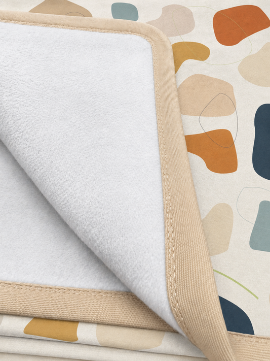 Manta Flanelada Soft Premium Dupla 90 x 70 cm Manchitas Menino c/ Bege