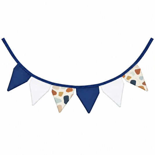 Bandeirinhas Decorativas 2,10m Manchitas Menino c/ Azul Marinho