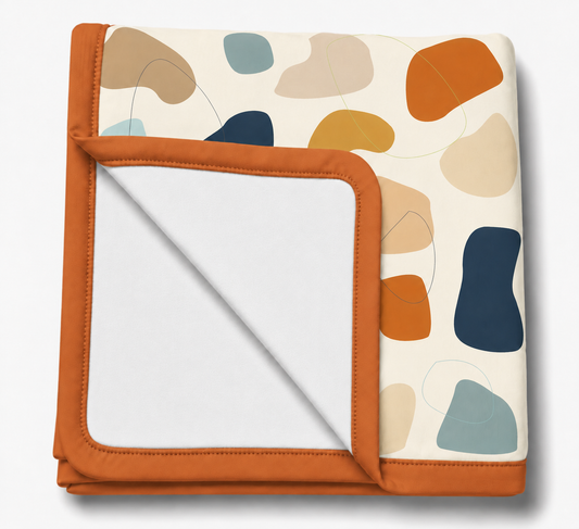 Manta Flanelada Soft Premium Dupla 90 x 70 cm Manchitas Menino c/ Terracota