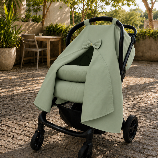 Capota para Bebê Conforto Tenda Dupla Face Verde Menta