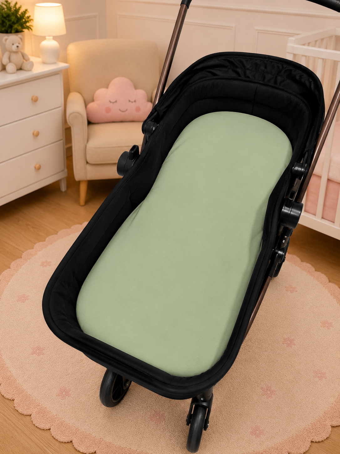 Colchão para Carrinho Moisés Premium 5cm Menta