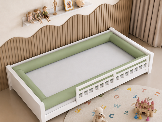 Kit Rolinhos 4 Peças para Cama Solteiro Verde Menta