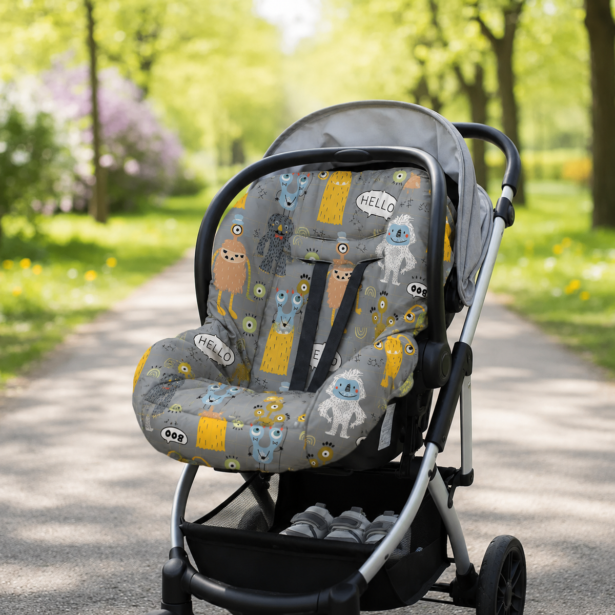 Capa para Bebê Conforto Universal Monstros