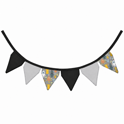 Bandeirinhas Decorativas 1,50m Monstros c/ Preto