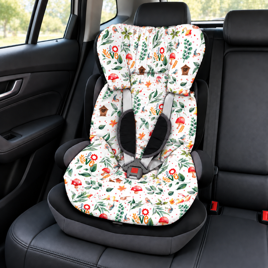 Capa Colchonete para Cadeira de Carro Dupla Face Passarinho Love