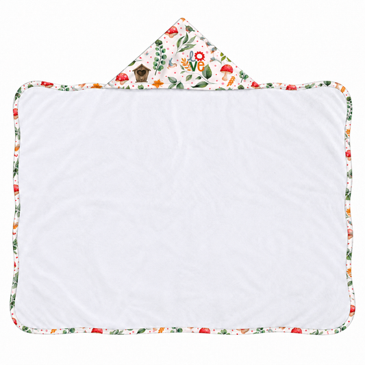 Toalha de Banho com Capuz Forrada Plush Atoalhado Premium 1M x 70cm Passarinho Love