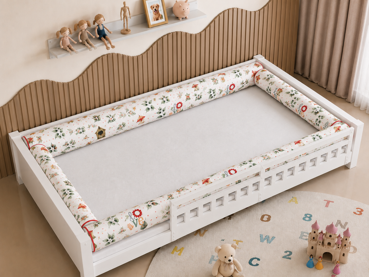 Kit Rolinhos 4 Peças para Cama Casal Passarinhos Love