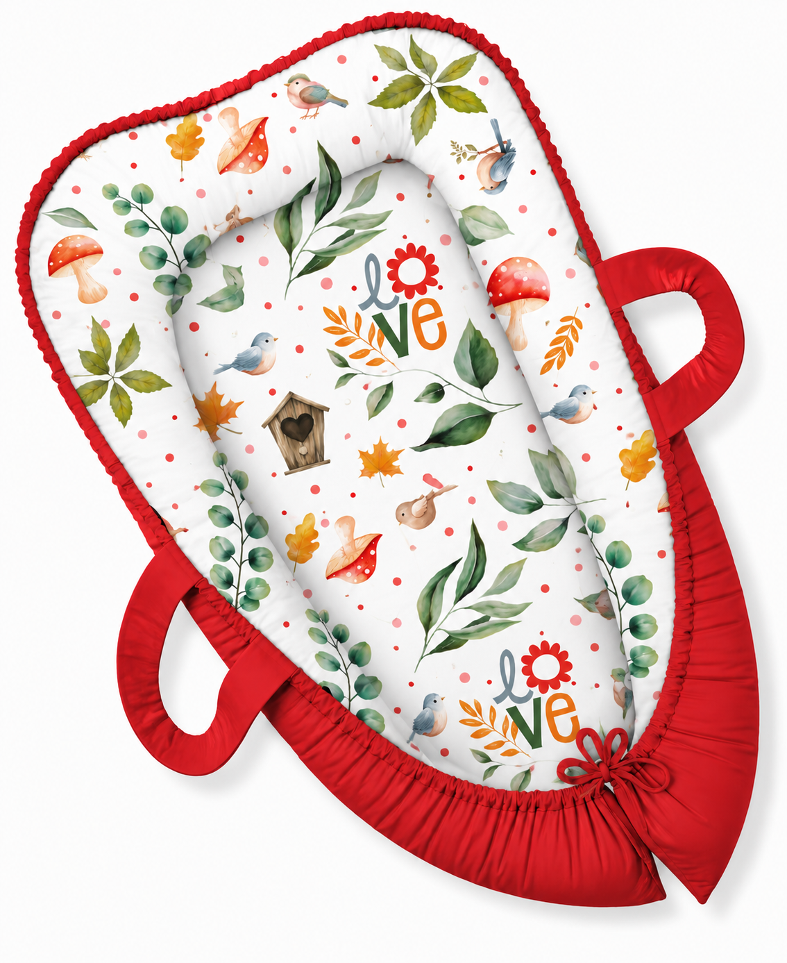 Ninho Redutor Dupla Face Premium Passarinho Love Verso Vermelho