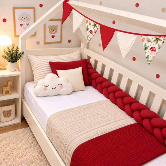 Bandeirinhas Decorativas 2,10m Passarinho Love c/ Vermelho