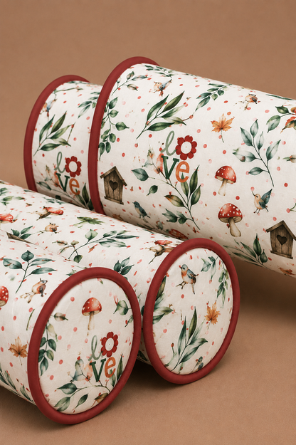 Kit Rolinhos 4 Peças para Cama Casal Passarinhos Love