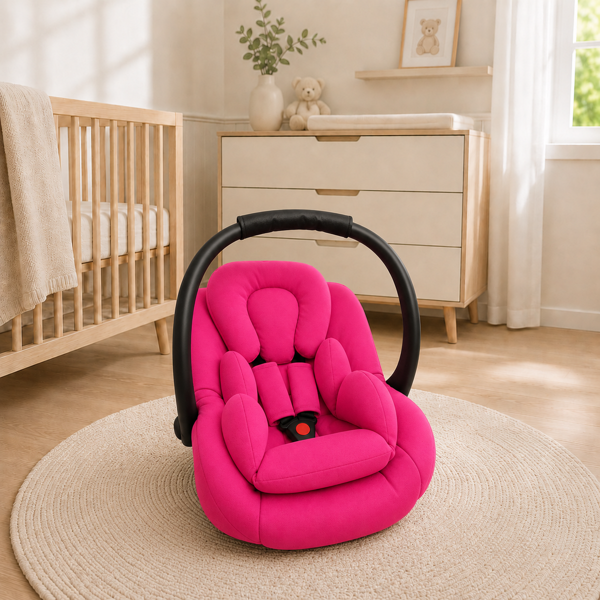 Kit para Bebê Conforto 3 Peças Dupla Face Pink