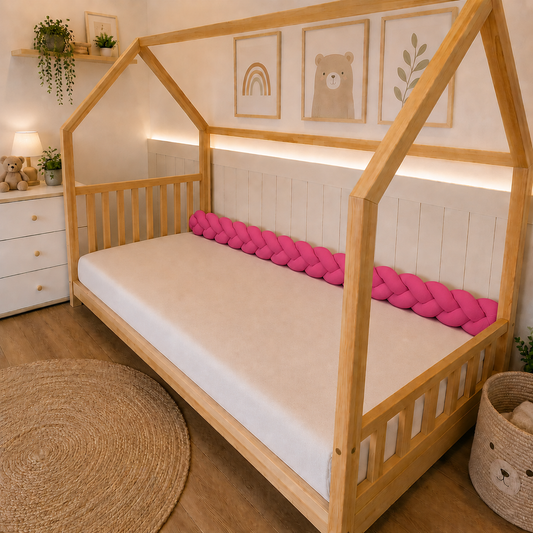 Trança Protetora Lateral Solteiro & Cama Casal 1,90 Metros Pink