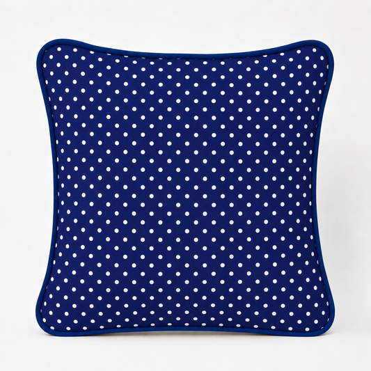 Almofada Decorativa 30cm x 30cm Poá Azul Marinho