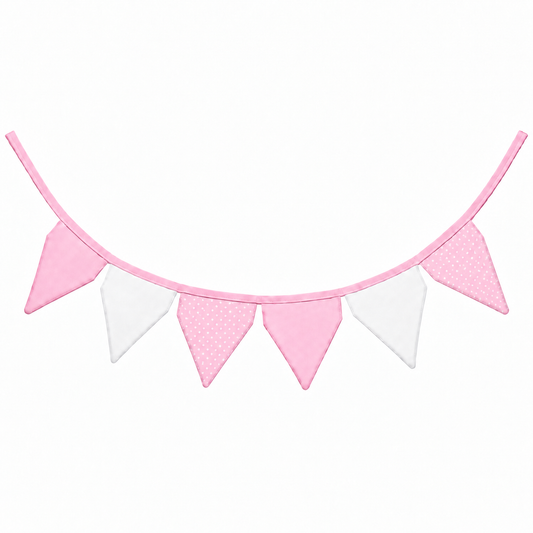 Bandeirinhas Decorativas 1,50m Poá Rosa