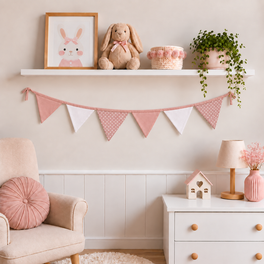 Bandeirinhas Decorativas 1,50m Poá Rosê