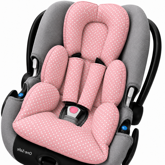 Colchonete para Bebê Conforto Dupla Face Poá Rosê