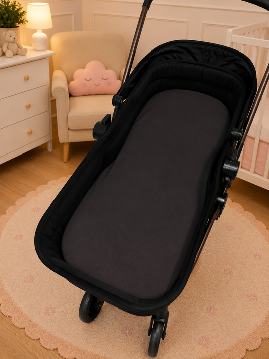 Colchão para Carrinho Moisés Premium 5cm Preto