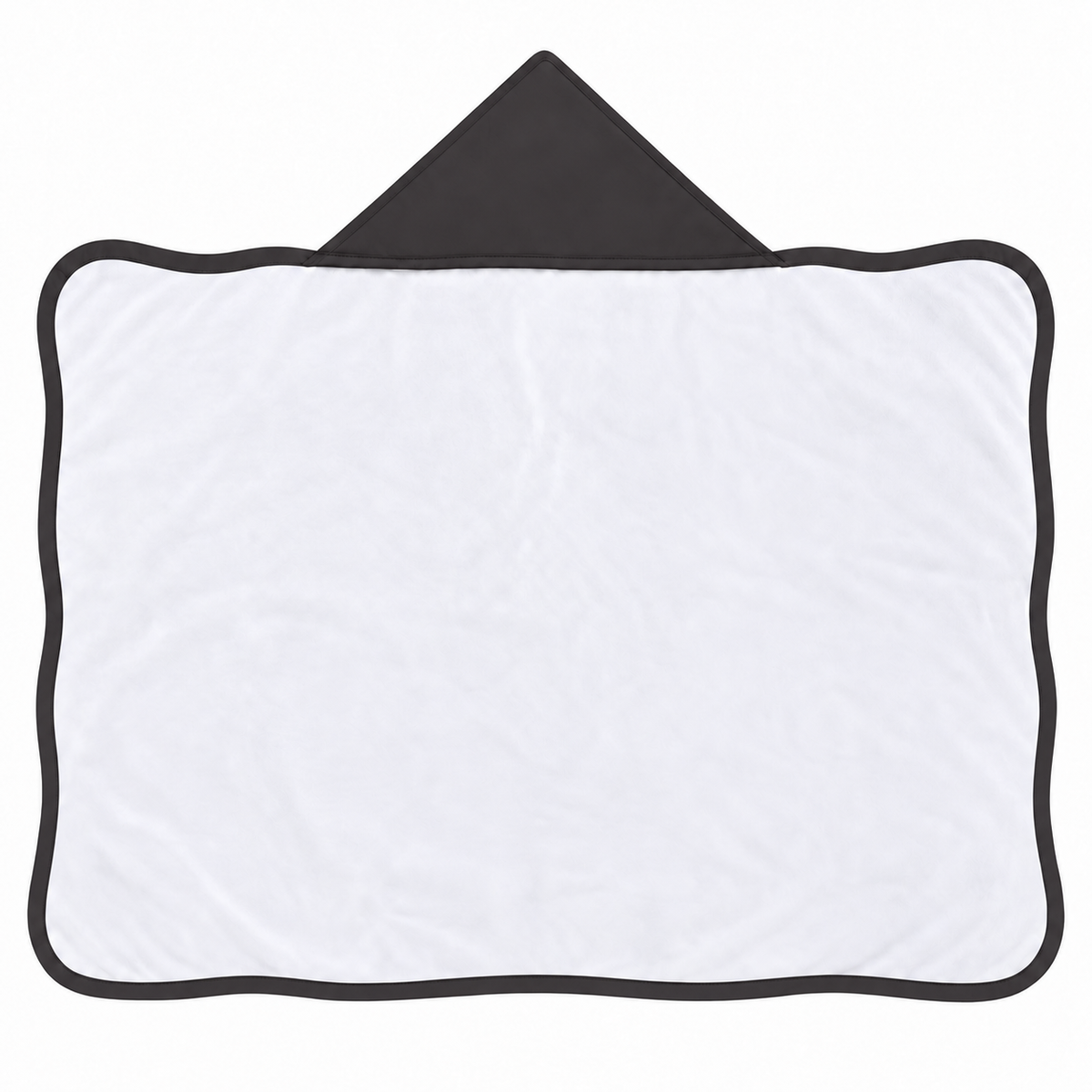 Toalha de Banho com Capuz Forrada Plush Atoalhado Premium 1M x 70cm Preto