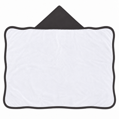Toalha de Banho com Capuz Forrada Plush Atoalhado Premium 1M x 70cm Preto