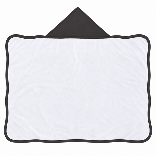 Toalha de Banho com Capuz Forrada Plush Atoalhado Premium 1M x 70cm Preto