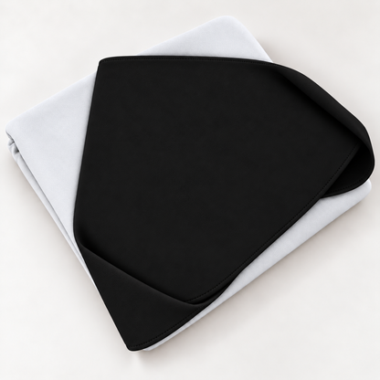 Toalha de Banho com Capuz Forrada Plush Atoalhado Premium 1M x 70cm Preto